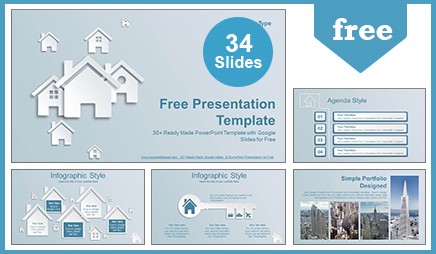 Real Estate House Icons Google Slides-PowerPoint Presentation  