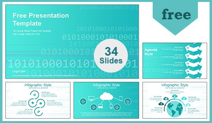 Abstract Binary Code Google Slides-PowerPoint Presentation  