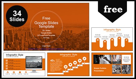 City Skyscrapers View Google Slides Themes & PowerPoint Template  