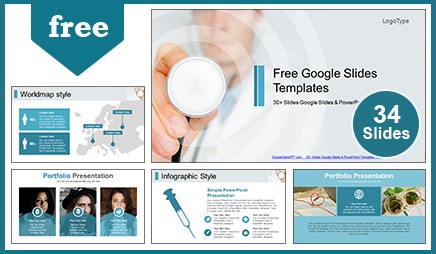 Medical Doctor with Stethoscope Google Slides Themes & PowerPoint Template  