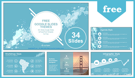 Abstract Water colored Splashes Google Slides Themes & PowerPoint Template  