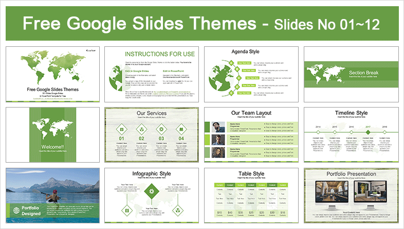 World Map-Business Google Slides Theme  World Map-Business Google Slides Theme  