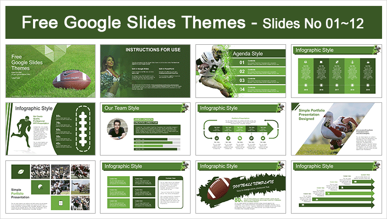 American Football Over Grass Google Slides Themes  American Football Over Grass Google Slides Themes  