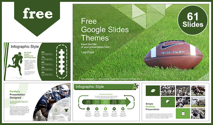American Football Over Grass Google Slides Themes  