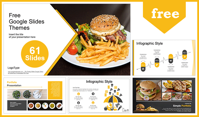 Burger with French Fries Google Slides Themes  
