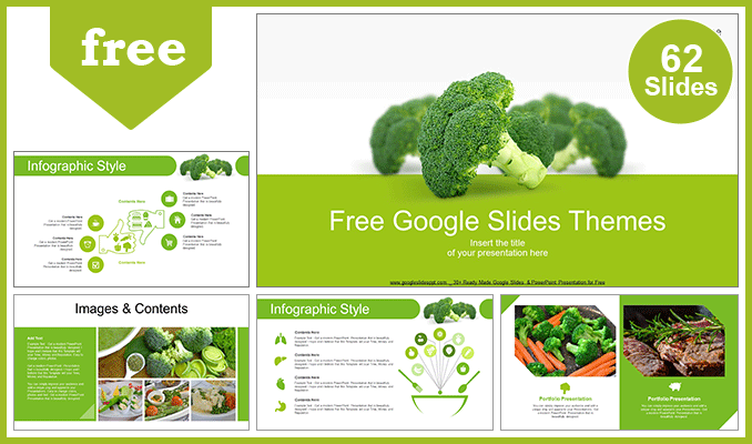 Fresh Green Broccoli Google Slides Themes  