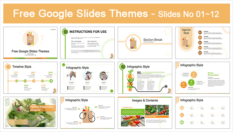 Paper Bag with Fresh Food Google Slides Themes  Paper Bag with Fresh Food Google Slides Themes  