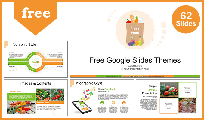 Paper Bag with Fresh Food Google Slides Themes  