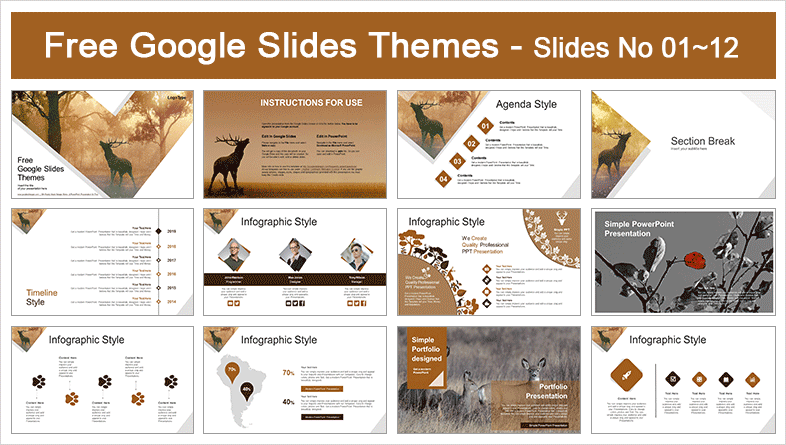 Red Deer Google Slides Themes  Red Deer Google Slides Themes  