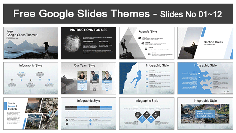 Successful Hiker Google Slides Themes  Successful Hiker Google Slides Themes  